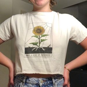 Urban outfitters/BDG “Just a Ray of Sunshine” crop t shirt